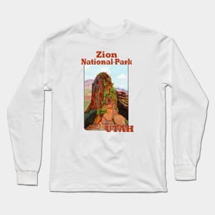 Angels Landing, Zion National Park Utah Long Sleeve T-Shirt